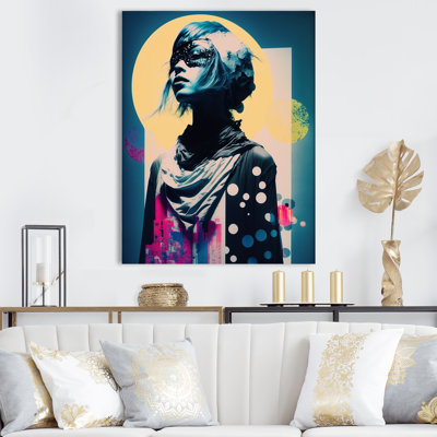 «Melven Street Fashion Model In Vintage Blue I», reproduction sur toile