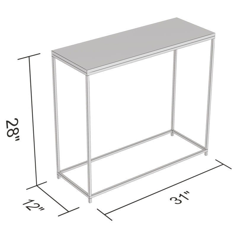 Console Table Metal, Dark Gray