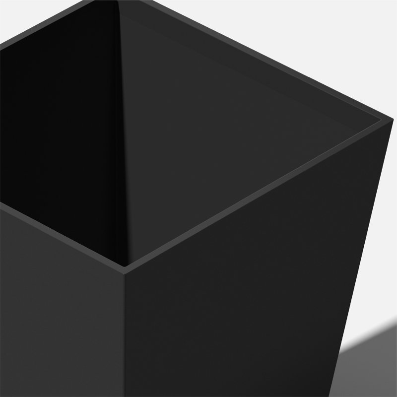 Pure Series Nobleton Planter, Black, 18" H x 16" W x 16" D, 2