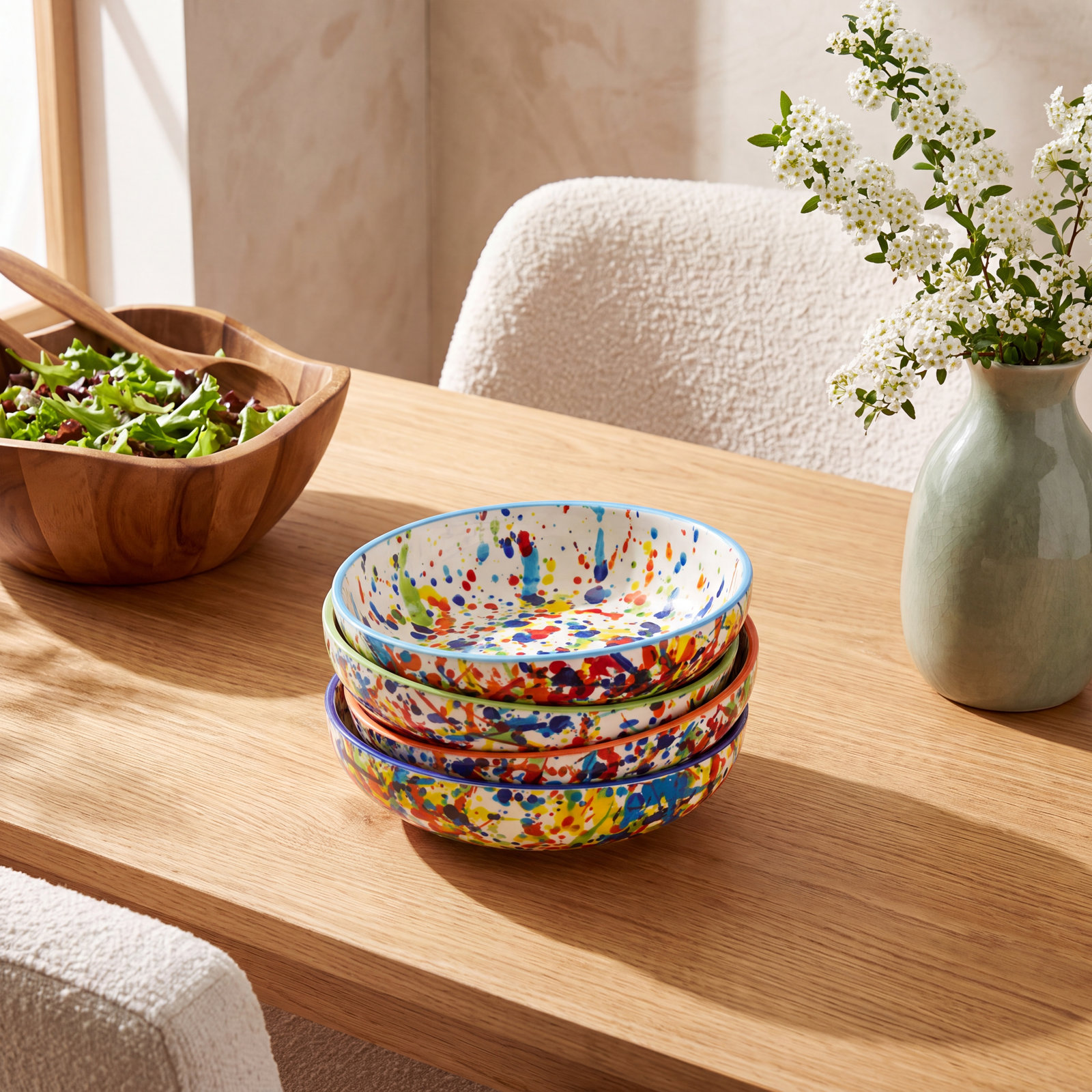 Pintura Earthenware Pasta Bowl