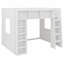 Lit mezzanine fonctionnel avec de nombreuses tablettes de rangement en bois-1888271852