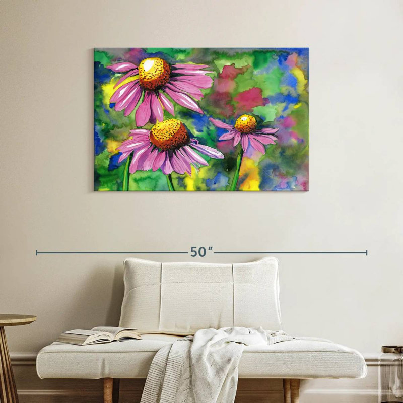 Harnek Vivid Coneflowers, H 26 po x l 39 po