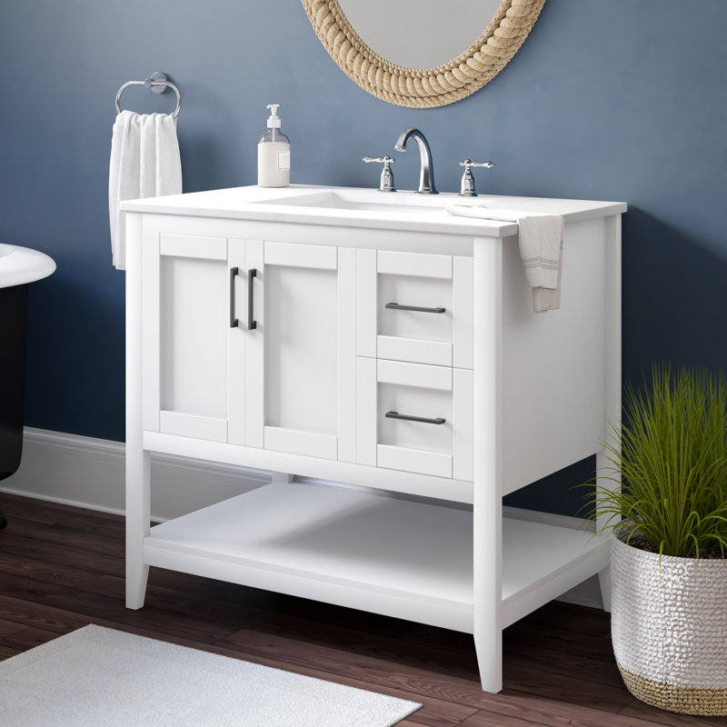 Ensemble de meuble-lavabo simple 36 po Scottsbluff, Blanc