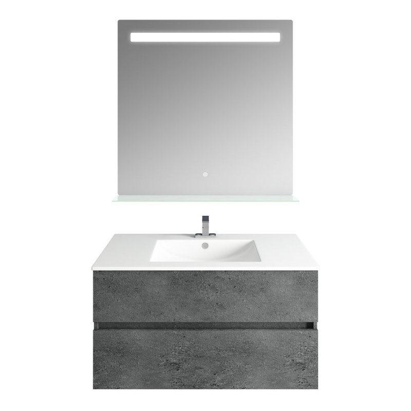 Ensemble de meuble-lavabo simple 35 po mural
