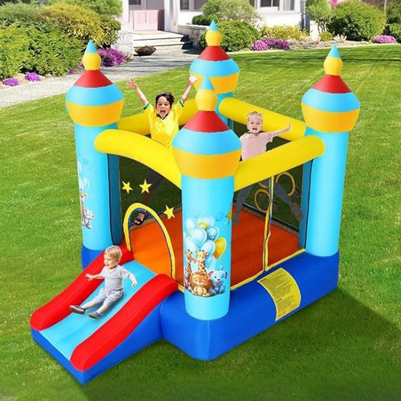 Colorful Inflatable Bouncy Castle with Slide and Games