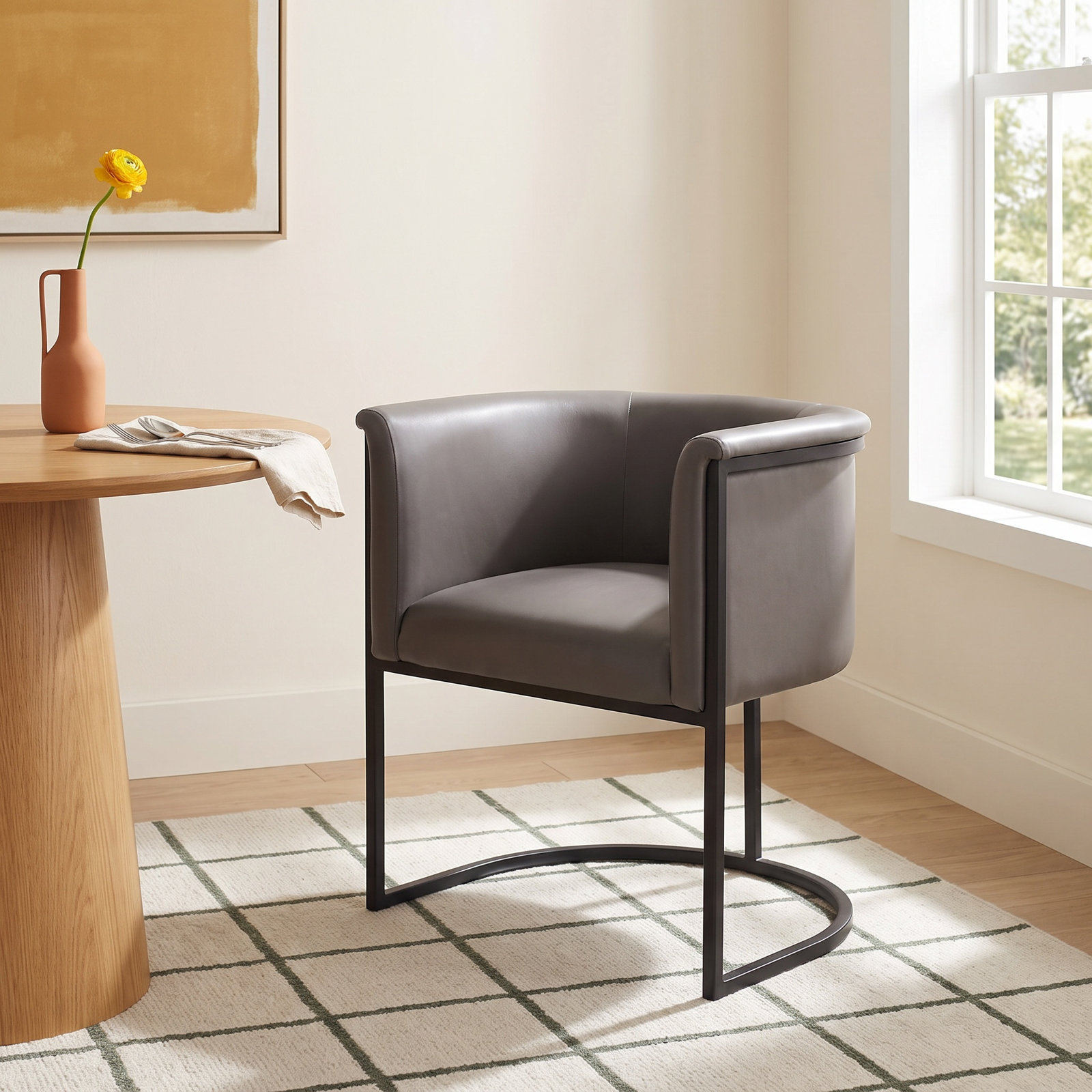 Virgil Dining Armchair, Gray