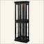 Élégante vitrine vitrée éclairée - Rangement à cadre en bois pour le salon, la cuisine et le garde-manger - Ampoule incluse - Idéal pour le vin, les jouets et les objets de collection