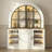 63" W Sideboard Cabinet Buffet Storage Cabinet With Arched Hutch