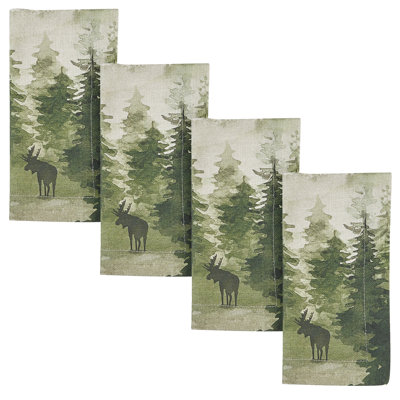  Ensemble de 4 serviettes aquarelle
