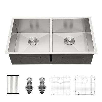 Évier de cuisine encastrable 33 po x 19 po avec accessoires