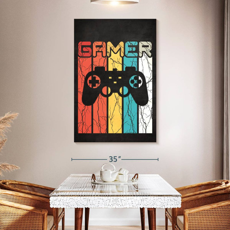Enseigne personnalisée colorée Gamer, H 51 po x l 34 po
