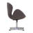 Raspberry Modern Wool Blend Upholstered Metal Swivel Balloon Chair in Gray-71711582