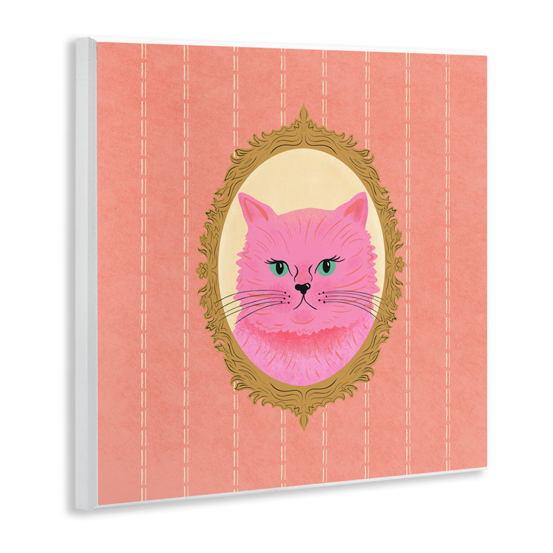 «Pink Cat Portrait» par Carrie Cantwell