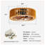 Ventilateur de plafond encastré de 20 po avec lumière, ventilateurs de plafond en bois en cage avec télécommande, Moto DC silencieuse à 6 vitesses pour la chambre à coucher-1029213559
