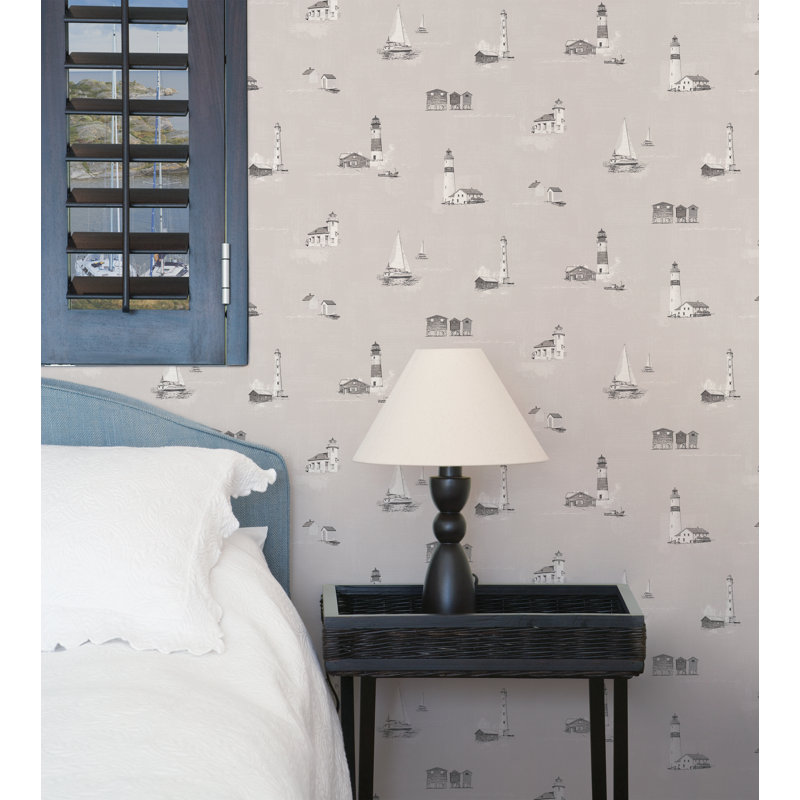 Marine 10m x 53cm Wallpaper Roll, Taupe