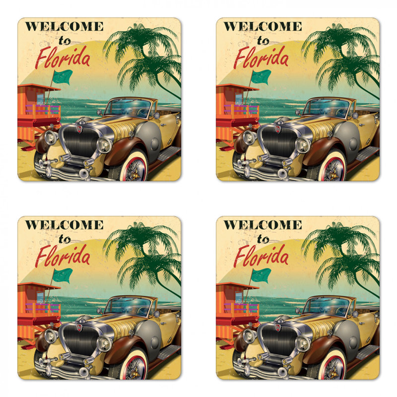 Square 4 Piece Coaster Set