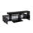 Modern TV Stand with LED Lights, Black Finish, 75.6 x 20.9 x 14.6 inches | 100% Melamine Coated Particle Board with PVC Edgebanding | Stylish & Functional Design for Living Room & Entertainment Spaces