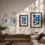 Blue Forms In Balance Geometric - Print-1981646594-1981646593