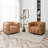 Ashyiah 38" Wide Tufted Swivel Chair with Square Arm-90379846