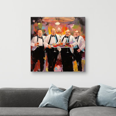 Proud waiters - 32"x32" art on canvas