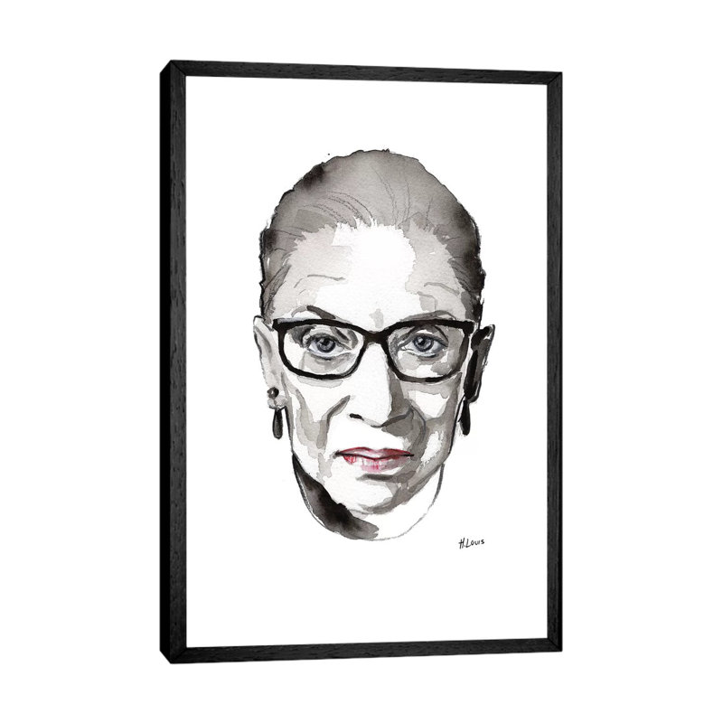 RBG 1 Piece Painting on Canvas, 66.04 cm H x 45.72 cm W, Black Framed Canvas