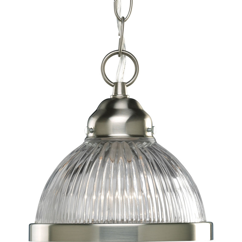 1 - Light Single Pendant, Mini, Brushed Nickel