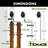 Brushed Nickel Straight Design Single Track Bypass Two Door Hardware Kit-54547701