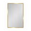 Armoire à pharmacie murale ou miroir encastrée en métal doré 16 x 28 pouces avec miroir