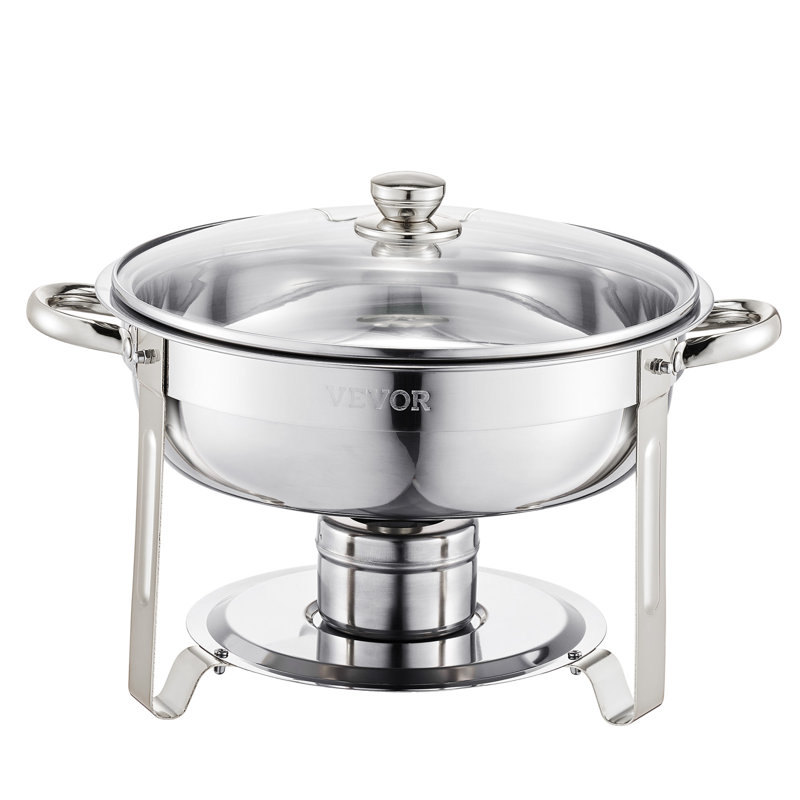 Ensemble 5 pièces de buffet à vaisselle rond en acier inoxydable
