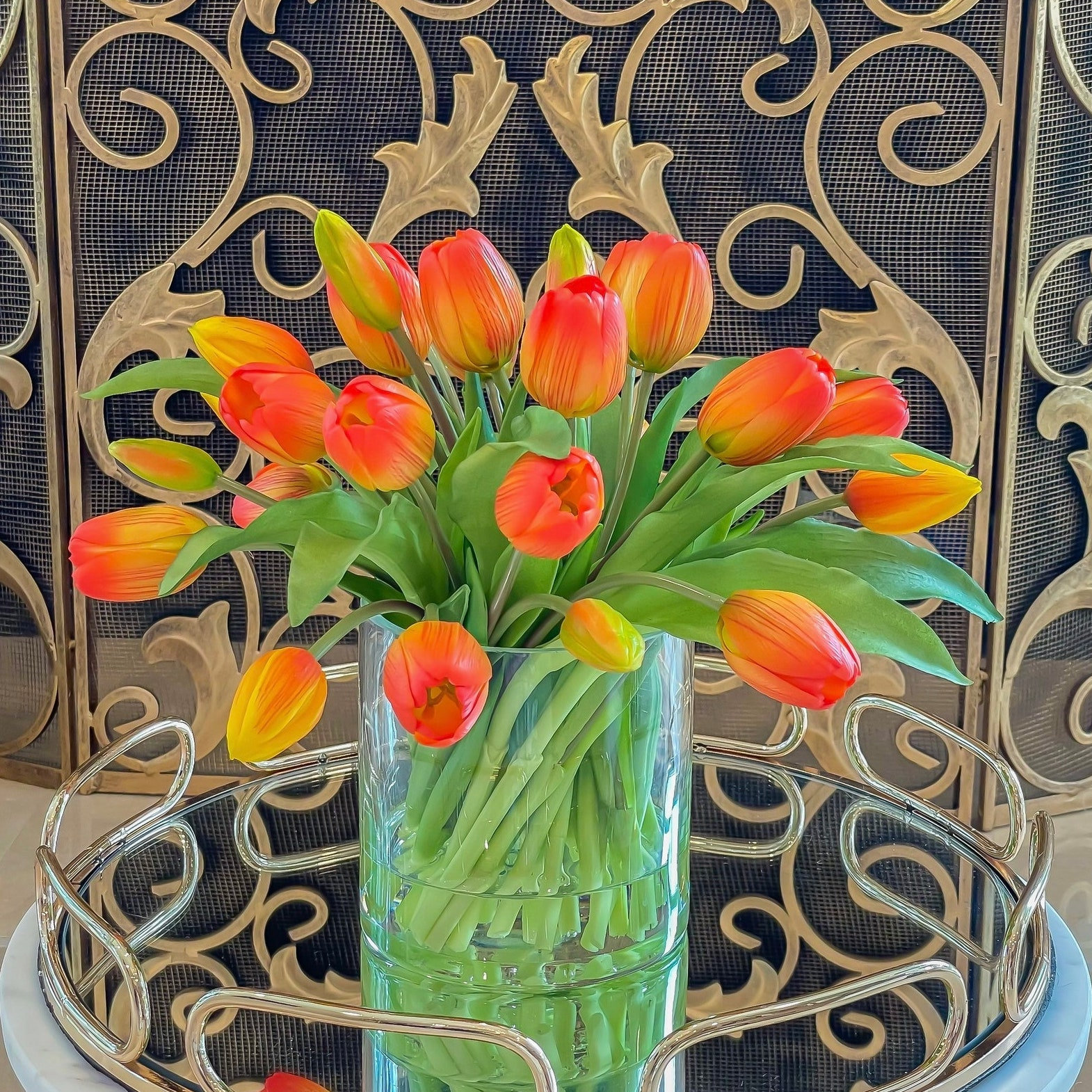 Tulip Floral Arrangement, Orange