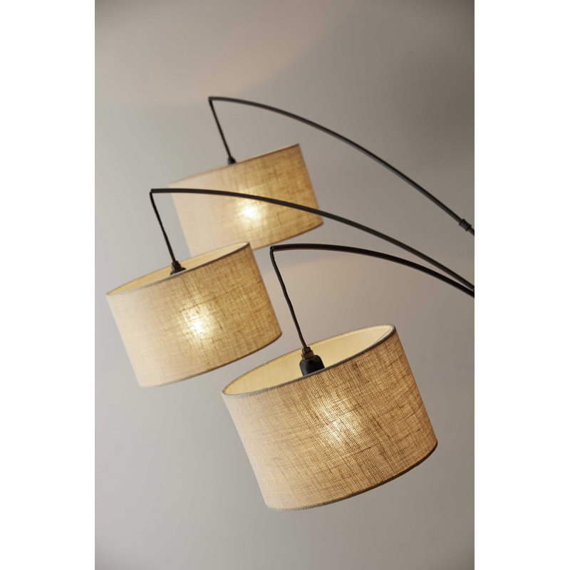 Desidéria 74'' Task Floor Lamp Set, Bronze, Burlap