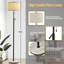 Lampe sur pied en marbre moderne de 64 po Vondell à hauteur réglable avec interrupteur à chaîne-822298932