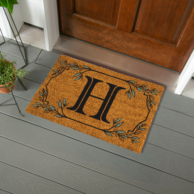Monogram Coir Mat, Letter "H"
