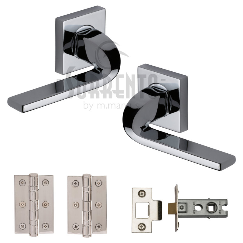 Heritage Brass Stanford Door Handle Kit, Polished Chrome