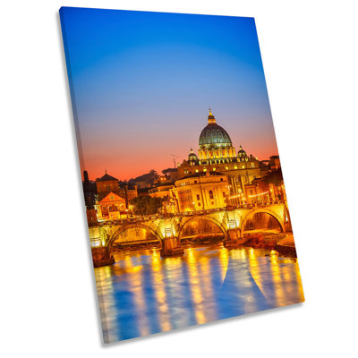 St Peters Cathedral Rome Italy City 1 Piece Wrapped Canvas Wall Art