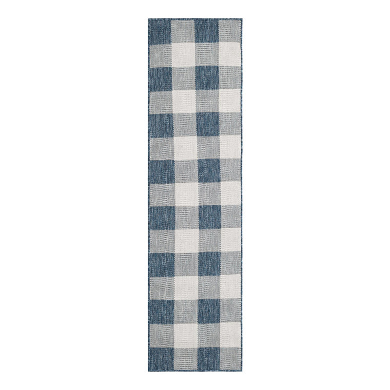 Talih Gingham Indoor / Outdoor Rug, Runner 2' x 8'