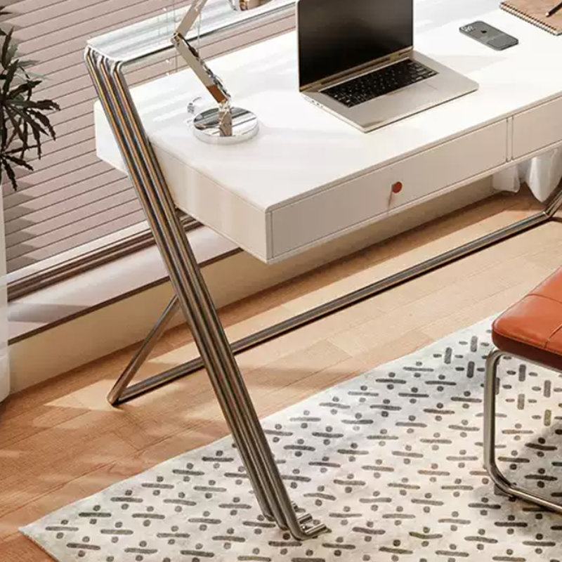 Modern Creative Design 2-Drawer Storage Desk, 37.4" H x 55.11" W x 23.62" D