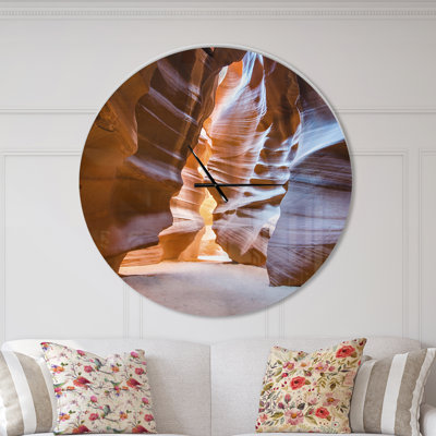 Horloge murale moderne Antelope Canyon Glow