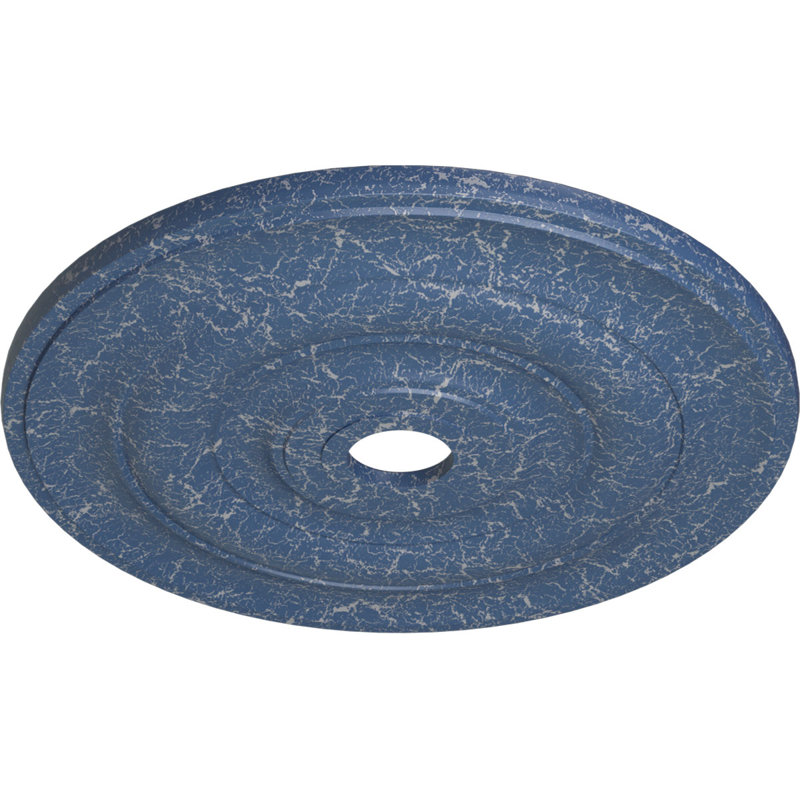 Endurathane Jefferson Ceiling Medallion, 26 1/2"OD x 3 5/8"ID x 1 1/2"P (Fits Canopies up to 5"), Hand-Painted Americana Crackle Finish