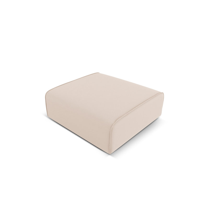 Calme Jardin Upholstered Outdoor Ottoman, Beige
