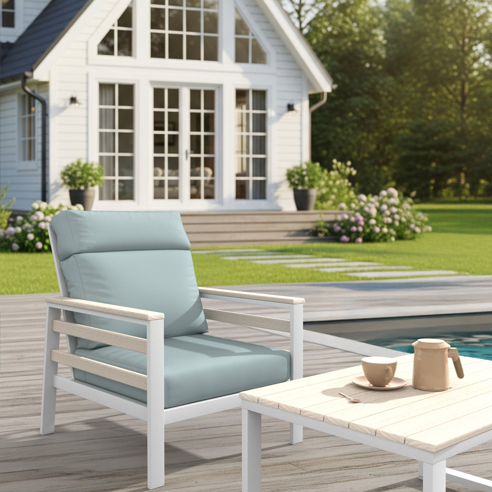 Townsend Sunbrella® Patio Lounge Chair, Bliss Dew