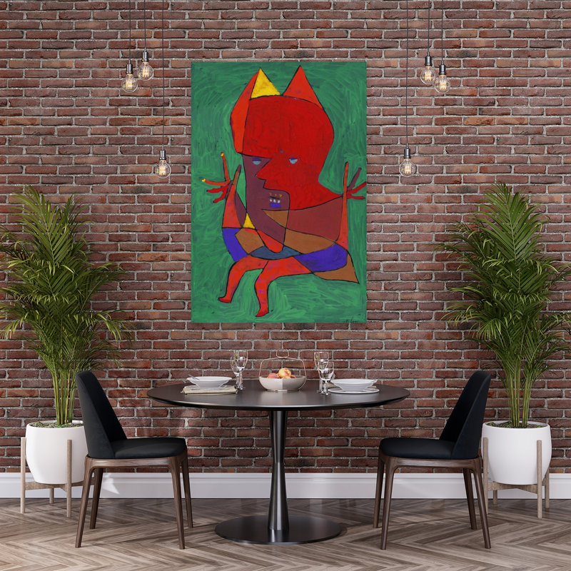 Figurine: petit feu, diable, figurine, 1927, classique, coloré, printemps contemporain, impression murale, 60" H x 40" W