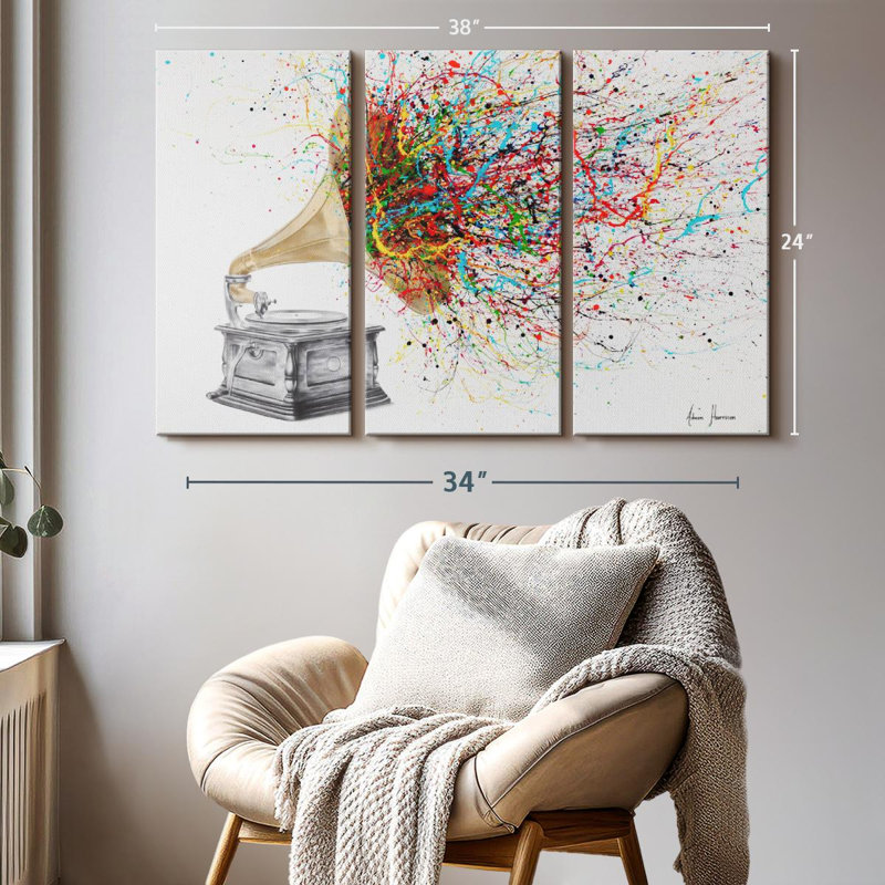 «Turn It Up» sur toile, H 24 po x l 38 po x P 1,25 po