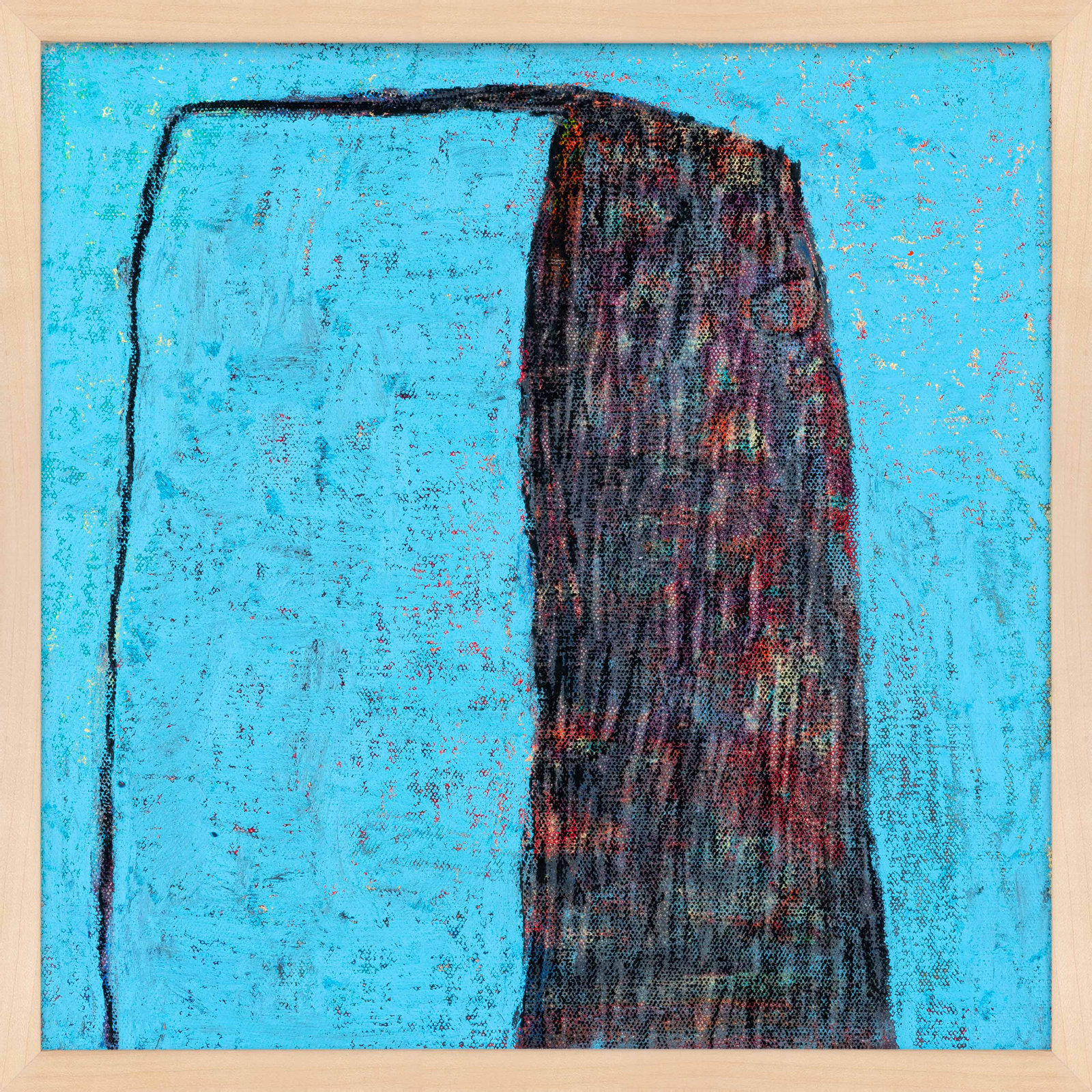 Turquoise Tower by Stephanie Dennis, 16" H x 16" W  x 1.25" D, Maple