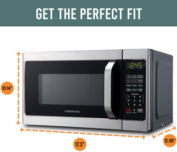 Farberware Classic 0.7-cu ft 700-Watt Countertop Microwave (Stainless Steel)  in the Countertop Microwaves department at