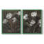Impression encadrée florale blanche et cuivre I-Premium - prête à être accrochée - aucun clou requis - aucun clou requis-192754555-192754558