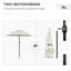 Parasol de patio avec manivelle Outsunny Tiers-779506542