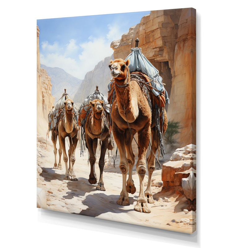 «Asian Art Silk Road II», reproduction sur toile, H 40 po x l 30 po x P 1,5 po, Toile tendue