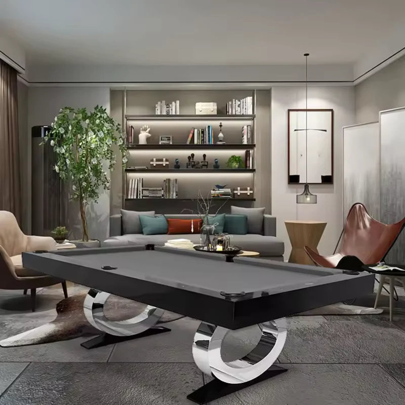 Table de billard moderne en ardoise blanche 9 pi Daphne