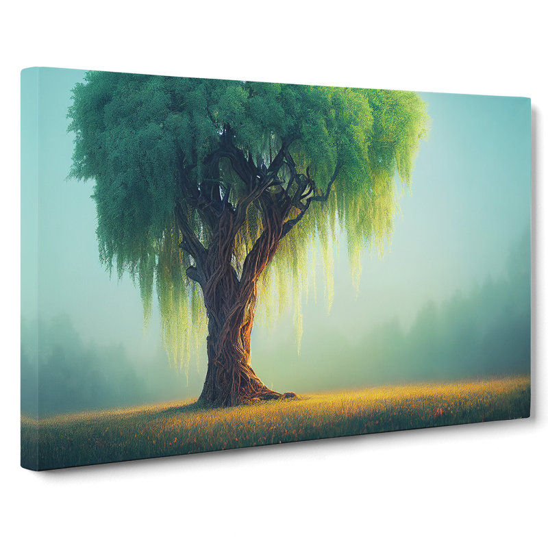 Luxurious Weeping Willow Tree - Wrapped Canvas, 50cm H x 76cm W x 3cm D